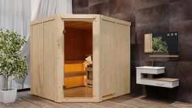 Sauna "Nooa" Farbe: Natur - 196 x 196 x 198 cm (B x T x H)