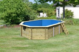 Pool 4 aus Holz, Farbe: Natur KDI, Ø 633 cm, inkl. Leitern