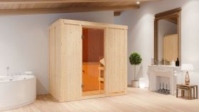 Sauna "Eeli" SET mit Ofen externe Steuerung easy 9 kW - 196 x 118 x 198 cm (B x T x H)