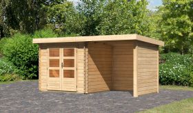Gartenhaus SET AKTION 2 mit Pultdach inkl. Anbaudach, Rückwand & Seitenwand, Grundfläche: 4,84 m²