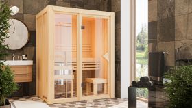 Sauna "Vali 1" Farbe: Natur - 155 x 122 x 198 cm (B x T x H)
