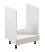Herdumbauschrank | 1 Schublade mit Vollauszug | Farbe: Weiß / Beige | Soft-Close Funktion | 60 x 52 x 87 cm | Metallgriffe | für Einbau eines Einbauherd
