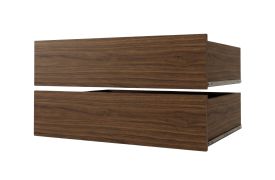 Schubladen für Kleiderschrank, 2er Set, Farbe: Walnuss - für Schränke mit der Breite 100 cm