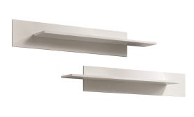 Wandregal 2er Set | Farbe: Kaschmir | modernes Design | Maße: 100-120 x 20 x 20 cm | für Wohnzimmer