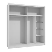 Funktionsregal für Schwebetürenschränke, Weiß, Maße: 153 x 48 x 41,5 cm, für 200 cm breite Schränke