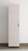 Schuhschrank | Farbe: Kaschmir | eine Drehtür | 46 x 33 x 185 cm | schmal | 10 Schuhfächer | schwarzer Griff | hoher Schrank | für den Vorraum