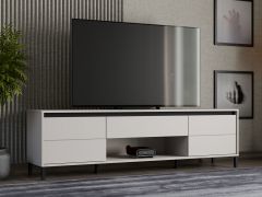 TV-Schrank / TV-Möbel | Farbe: Kaschmir | eine Schublade | 2 Drehtüren | 183 x 40 x 52 cm | 1 Kabeldurchführung | drei Fächer | TV-Unterschrank