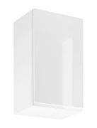 Küchenhängeschrank | 1 Drehtür | Farbe: Weiß | 2 Fächer | Soft-Close Funktion | 45 x 32 x 72 cm | hochglanzlackiert | Türanschlag wechselbar | griffloses System