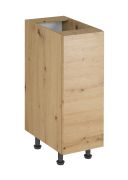 Küchenunterschrank | 1 Drehtür | Farbe: Eiche Artisan | 30 x 47 x 82 cm | 2 Fächer | Türanschlag wechselbar | verstellbare Beine