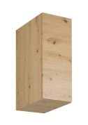 Küchenhängeschrank | 1 Drehtür | Farbe: Eiche Artisan | 30 x 45 x 72 cm | 2 Fächer | Türanschlag wechselbar | klassischer Griff oder Push-to-open Funktion