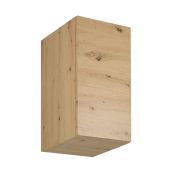 Küchenhängeschrank | 1 Drehtür | Farbe: Eiche Artisan | 40 x 45 x 72 cm | 2 Fächer | Türanschlag wechselbar | klassischer Griff oder Push-to-open Funktion