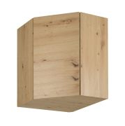 Küchenhängeschrank | 1 Drehtür | Farbe: Eiche Artisan | 60 x 60 x 72 cm | 2 Fächer | Türanschlag wechselbar | klassischer Griff oder Push-to-open Funktion