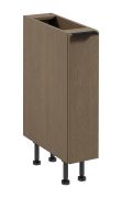 Küchenunterschrank / Apothekerschrank | 1 Schublade mit 2 Regalen | Farbe: Eiche Baltic Storm | Soft-Close Funktion | 20 x 52 x 87 cm | schmal | verstellbare Beine | Metallgriff