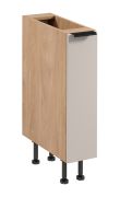 Küchenunterschrank / Apothekerschrank | 1 Schublade mit 2 Regalen | Farbe: Eiche Puccini / Beige | Soft-Close Funktion | 20 x 52 x 87 cm | schmal | verstellbare Beine | Metallgriff