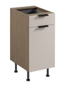 Küchenunterschrank | 1 Schublade | 1 Drehtür | Farbe: Eiche Baltic Storm / Beige | 2 Fächer | Soft-Close Funktion | 40 x 52 x 87 cm | hochwertig Verarbeitet | verstellbare Beine
