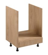 Herdumbauschrank | 1 Schublade mit Vollauszug | Farbe: Eiche Puccini | Soft-Close Funktion | 60 x 52 x 87 cm | Metallgriffe | für Einbau eines Einbauherd