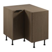 Küchenunterschrank / Eckunterschrank | 2 Drehtüren | Farbe: Eiche Baltic Storm | Soft-Close Funktion | 2 Fächer | 84 x 84 x 87 cm | verstellbare Beine | Metallgriffe