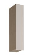 Küchenhängeschrank | 1 Drehtür | Farbe: Eiche Baltic Storm / Beige | Soft-Close Funktion | 3 Fächer | 20 x 32 x 100 cm | schmal | Türanschlag: Rechts