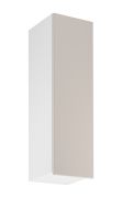 Küchenhängeschrank | 1 Drehtür | Farbe: Weiß / Beige | Soft-Close Funktion | 3 Fächer | 30 x 32 x 100 cm | schmal | Türanschlag: Links