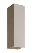 Küchenhängeschrank | 1 Drehtür | Farbe: Eiche Baltic Storm / Beige | Soft-Close Funktion | 3 Fächer | 30 x 32 x 100 cm | schmal | Türanschlag: Links