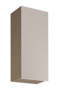 Küchenhängeschrank | 1 Drehtür | Farbe: Eiche Baltic Storm / Beige | Soft-Close Funktion | 3 Fächer | 45 x 32 x 100 cm | schmal | Türanschlag: Rechts