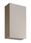 Küchenhängeschrank | 1 Drehtür | Farbe: Eiche Baltic Storm / Beige | Soft-Close Funktion | 3 Fächer | 60 x 32 x 100 cm | hochwertig Verarbeitet | Türanschlag: Links