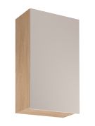 Küchenhängeschrank | 1 Drehtür | Farbe: Eiche Puccini / Beige | Soft-Close Funktion | 3 Fächer | 60 x 32 x 100 cm | hochwertig Verarbeitet | Türanschlag: Links