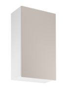 Küchenhängeschrank | 1 Drehtür | Farbe: Weiß / Beige | Soft-Close Funktion | 3 Fächer | 60 x 32 x 100 cm | hochwertig Verarbeitet | Türanschlag: Rechts