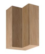 Küchenhängeschrank / Eckhängeschrank | 2 Drehtüren | Farbe: Eiche Puccini | Soft-Close Funktion | 3 Fächer | 60 x 60 x 100 cm | hochwertig Verarbeitet