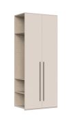 Anbaumodul für Kleiderschrank / Drehtürenschrank Neiafu, Farbe: Kaschmir, Maße: 224 x 90 x 56