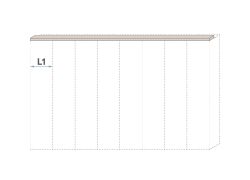 Oberer Rahmen für Drehtürenschrank / Kleiderschrank Neiafu und Anbaumodule, Farbe: Kaschmir, Breite: 47 cm