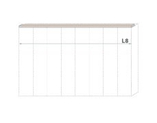 Oberer Rahmen für Drehtürenschrank / Kleiderschrank Neiafu und Anbaumodule, Farbe: Kaschmir, 2er Set, Breite: 181 cm