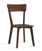 Stuhl Mineure 04, aus massiven Eichenholz, in Tabacco geölt, elegantes Design, Maße: 85,5 x 46,5 x 50 cm, Minimalismus mit Funktionalität