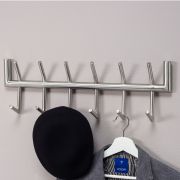 Wandgarderobe, Farbe: Silber - Abmessungen: 19 x 60 x 10 cm (H x B x T)