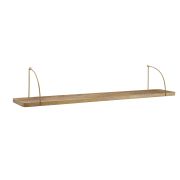 Wandregal aus Mango Massivholz, Farbe: Mango - Abmessungen: 25 x 120 x 22 cm (H x B x T)