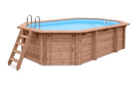 Holzpool Verano 04 - Set aus Kiefer KDI - Abmessung (cm): 352 x 563 x 124 (L x B x H), inkl. Pumpe & Sandfilter