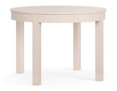 Esstisch ausziehbar | Farbe: Beige | Maße: 110 x 110 cm | zwei Einlegeteile zum Erweitern | Rund | alltagstauglich | ausziehbar bis 210 cm | für Esszimmer