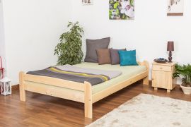 Einzelbett / Gästebett Kiefer Vollholz massiv natur A11, inkl. Lattenrost - Abmessung 140 x 200 cm