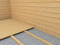 Fußboden für Gartenhaus Wiesenblüte 02, 28 mm Blockbohlenhaus, mit Grundfläche 12,81 m²
