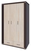 Drehtürenschrank / Kleiderschrank Aitape 30, Farbe: Sonoma Eiche dunkel / Sonoma Eiche hell - Abmessungen: 188 x 120 x 55 cm (H x B x T)