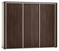 Schiebetürenschrank / Kleiderschrank Aitape 38, Farbe: Sonoma Eiche dunkel - Abmessungen: 188 x 200 x 60 cm (H x B x T)