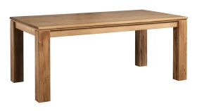 Esstisch Balsa 10, Natur, geölt / gewachst, Eiche massiv, modernes und einfaches Design, 160 x 90 cm, Robust und Langlebig