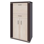 Schrank Aitape 05, Farbe: Sonoma Eiche dunkel / Sonoma Eiche hell - Abmessungen: 145 x 80 x 40 cm (H x B x T)