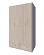 Drehtürenschrank / Kleiderschrank Kerowagi 09, Farbe: Sonoma Eiche - Abmessungen: 200 x 120 x 55 cm (H x B x T)