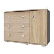Kommode Rabaul 08, Farbe: Sonoma Eiche - Abmessungen: 80 x 120 x 43 cm (H x B x T)