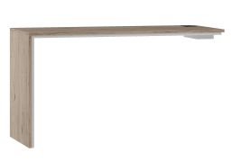 Erweiterung für Schreibtisch Cianjur, Farbe: Eiche / Weiß - Abmessungen: 77 x 135 x 60 cm (H x B x T)