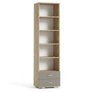 Regal Ciomas 28, Farbe: Sonoma Eiche / Grau - Abmessungen: 190 x 50 x 40 cm (H x B x T)