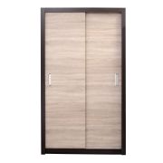 Schiebetürenschrank / Kleiderschrank Sepatan 07, Farbe: Wenge / Sonoma Eiche - Abmessungen: 210 x 100 x 60 cm (H x B x T)