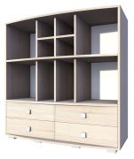 Regal Rabaul 16, Farbe: Sonoma Eiche - Abmessungen: 126 x 130 x 40 cm (H x B x T)