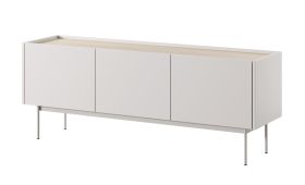 TV-Unterschrank Cascob 01, Kaschmir / Eiche, 55 x 144 x 37 cm, mit 3 Fächern und Soft Close System, robust und stabil, hochwertige Materialien